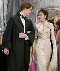 Harry Potter And The Goblet Of Fire Quidditch World Cup Teams Cho Chang S Yule Ball Dress And Cedric S Robes Harry Potter Cast Harry Potter Goblet Harry Potter Universal
