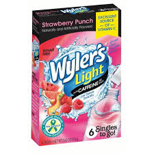 Wyler S Light Drink Mix Singles To Go Strawberry Punch With Caffeine 6 Ct Box Walmart Com Walmart Com