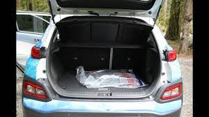 The hyundai kona ev has 19.2 cubic feet of space with all of its seats in use and a total of 45.8 cubic feet behind the front seats. Ev Ramblings 2019 Hyundai Kona Ev Cargo Test Youtube