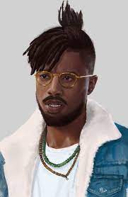 Erik Killmonger Black Panther Art Black Panther Marvel Micheal B Jordan