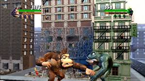 The games put you in the shoes of a giant monster Rampage Total Destruction 2006 Promotional Art Mobygames