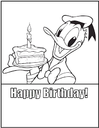 Verjaardag met mario en luigi. Happy Birthday Cake By Donald Duck Coloring Pages For Kids Co2 Printable Birthdays Coloring Pages For Kids Kleurplaten Verjaardag Donald Duck