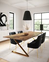 Metropolitan Forest Green Velvet Chair Tov Furniture Gold Dining Room Dining Table Gold Black Dining Room