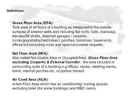 Gross floor area (gfa) is measured from the exterior faces of exterior walls and from the center line of walls separating two buildings. Method To Identify Building Energy Index Bei