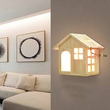 Stamped with house of hackney's iconic prints, our range of luxury handcrafted lampshades will lend a splash of colour and style to any corner of the room in need of lighting up. Nordic Vintage Solid Wood Wall Lamp Wooden House Shape Lampshade Indoor Lighting Bedside Lamps Led Wall Lights With 12 24w Bulbs Wood Wall Lamp Led Wall Lightwall Light Aliexpress