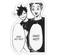 Black And White Manga Stickers Haikyuu Kuroo Bokuto Sticker By S0y Mi1k Anime Stickers Haikyuu Manga Print Stickers