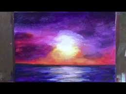 Watercolor sunset download mobile wallpaper art sunset. Beginners Ocean Scene Acrylic Youtube Sunset Painting Easy Sunset Painting Painting