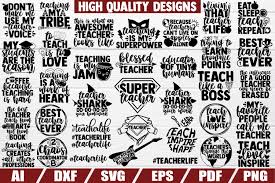 Large collections of hd transparent stack of books png images for free download. Teacher Bundle Svg 34 Designs Cut File Dxf File Eps 493077 Cut Files Design Bundles