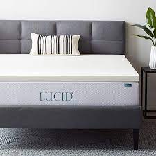Amazon Com Lucid 2 Inch Ventilated Memory Foam Mattress Topper Home Kitchen Memory Foam Mattress Topper Mattress Topper Reviews Mattress Topper