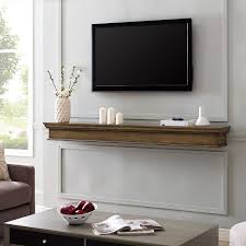 Floating mantel shelf under tv. Adom Floating Mantel Wall Shelf Traditional Weathered Gray Oak Walmart Com Walmart Com