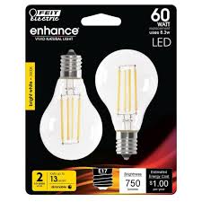 Most shapes are available in multiple cap sizes and bulb types, including led, cfl, halogen, and incandescent. Feit Electric 60 Watt Equivalent A15 Intermediate Dimmable Cec White Finish Led Ceiling Fan Light Bulb Bright White 3000k 12 Pack Bpa1560n 930ca 2 6 The Home Depot