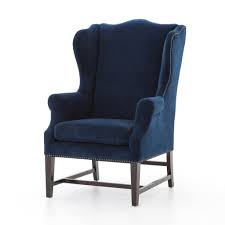 wing velvet arm chair navy wing chair classic wing chair velvet wing chair