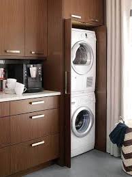 Cabinets can fully hide your washer and dryer in any kitchen or laundry room so that they're completely out of sight. Laundry In The Kitchen Washer And Dryer Laundry In Kitchen European Laundry