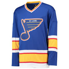 Details About Nhl St Louis Blues Fanatics Branded Heritage Breakaway Jersey Shirt 1989 1998