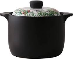 Kitchen stoneware cooking pot tureen soup casserole dish with lid, chinese soup/clay/earthen pot with double handle and yellow lid, ceramic cookware, round black (2.5 liter) 4.8 out of 5 stars 14 £48.99 £ 48. Amazon Com Rplw Professional Clay Pot Stone Bowl For Electric Gas Stoves Nonstick Cookware Cooking Pot Nordic Style Ceramic Casserole A 2 64quart 2 5l Home Kitchen
