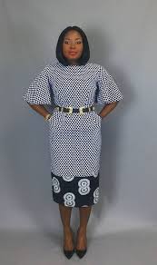 Black And White African Print Styles Noir Et Blanc Melange Impression Classique Equipe De Robe Avec Manches Evasees Tres Flatteur Slim Fit Rob African Fashion Dresses African Attire African Dress