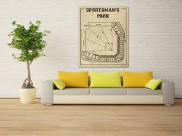 Vintage Print Of Sportsmans Park Seating Chart St Louis