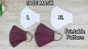 Maybe you would like to learn more about one of these? Size L Xl Easy Face Mask Diy At Home Printable Pattern Youtube
