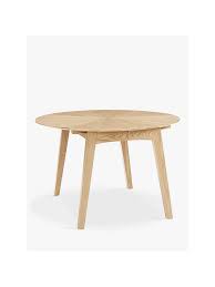 This country style dining table and chairs set for 6 is solid oak wood quality construction. John Lewis Partners Duhrer 4 6 Seater Extending Round Dining Table Oak