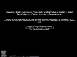 Indocyanine Green Fluorescence Angiography for Quantitative Evaluation of  Gastric Tube Perfusion in Patients Undergoing Esophagectomy Takafumi Yukaya,  - ppt download