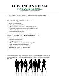 Unit yang pertama kali berdiri adalah unit i yang bertempat di leuwigajah. Lowongan Kerja Pt Citra Bandung Laksana Lowongan Kerja Terbaru Indonesia 2021
