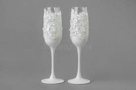 Wedding send off wedding exits wedding goals dream wedding wedding blog summer wedding wedding picture poses wedding photography poses wedding pictures. Two White Wedding Wine Glasses Decorated With Lace And Pearls Stock Image Image Of Design Event 148904753