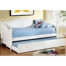 First of all, we should mention that a trundle daybed is very versatile and that's because it's suited for a lot of different types of people and a lot of different spaces. Furniture Of America Daybeds Bel Air Cm1957wh Bed Daybed With Trundle Bed White Daybeds From Elite Discount Furniture