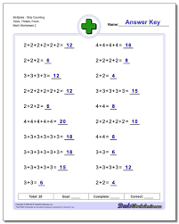 Addition Worksheets That Introduce Multiples And Skip Counting Our Addition Worksheets Are An Excel Addition Worksheets Probability Worksheets Math Worksheets