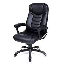 Songmics Uobg21b Black Pu Leather Finish Office Chair In 2020 Office Chair Desk Chair Executive Office Chairs