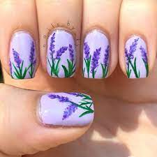 Kylie On Instagram Lavender Flowers For Easter And The First Week Of Spring Nails Nailart Lavender Simple Spring Nails Lavender Nails Flower Nail Designs