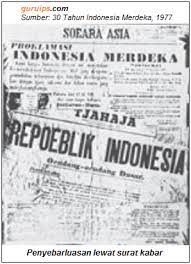 Penyebaran Berita Proklamasi Kemerdekaan Indonesia Cara Penyebarluasan