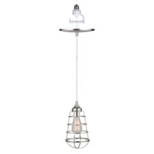 Worth Home Products Pkn 6357 1100 B Brushed Nickel Instant Pendant 6 Wide Recessed Lighting Conversion Kit Includes Vintage Edison Bulb Lightingdirect Com