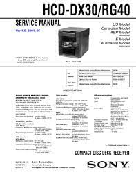 Proper esd techniques should be used when handling these devices. Sony Hcd Rg40 Cd Player User Manual Manualzz
