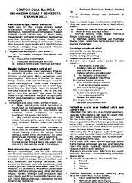 Maybe you would like to learn more about one of these? Top Pdf Contoh Soal Dan Jawaban Bahasa Indonesia Kelas 7 Semester 1 123dok Com
