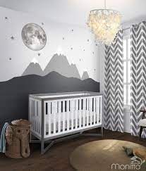 Full Moon Stars With Grey Mountain Scenery Nursery Wall Decal Kids Room Stickers Full Moon Wall Decal Wall Stickers Mt047 Baby Room Mural Ideas Nursery Baby Room Baby Room Decor