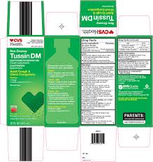 Cvs Pharmacy Inc Tussin Dm Drug Facts