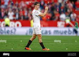 Sevilla, Spain. 27th May, 2023. Manu Bueno of Sevilla FC during the La Liga  match between Sevilla FC and Real Madrid played at Sanchez Pizjuan Stadium  on May 27 in Sevilla, Spain. (