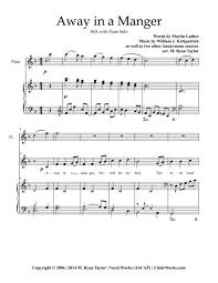 The tune cradle song was written by william j. Away In A Manger Ssa Choir Piano And Flute By Traditional Digital Sheet Music For Score Set Of Parts Download Print S0 87187 Sheet Music Plus