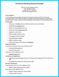 Experienced Investment Banking Resume Lovely Starting Successful Career From A Great Bank Manager Re Good Objective For Resume Resume Objective Resume Examples