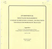 ENVIRONMENTAL MINE WASTE MANAGEMENT: