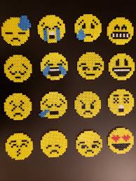 Emoji Face Made With Perler Beads Etsy Perler Bead Emoji Easy Perler Bead Patterns Melty Bead Patterns