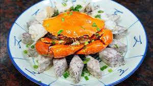 潮州山哥 螃蟹这样做最好吃 和芋头下锅一起蒸 鲜香又漂亮 做法简单 一盘不够吃 youtube crab