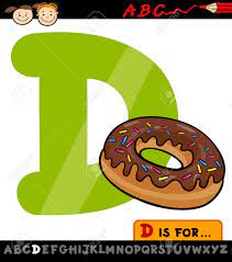 Caspar lam and yujune park of the design studio synoptic office developed a topographic typeface that visualizes how often we use the letters of the alphabet. Cartoon Illustration Of Capital Letter D From Alphabet With Donut For Children Education Royalty Free Cliparts Vectors And Stock Illustration Image 21295572