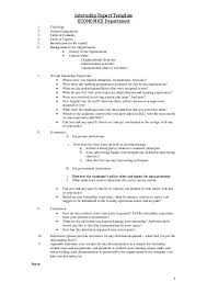 Generally, the structure of internship report sample also involves an overall description of the organization or its' internship program. Pdf Internship Report Template Economics Department Ha Vu Academia Edu