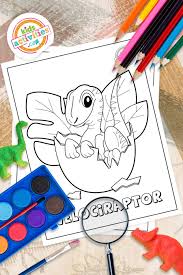 Perfect for kids and schools. Velociraptor Coloring Pages