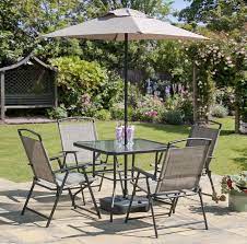Outdoor Dining Table Chair Garden Patio Furniture Set Parasol 4 Chairs Foldable Garden Furniture Sets Patio Outdoor Garden Furniture
