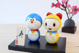 卯三郎こけし te nori限定 寿セット ドラえもん ドラミちゃん 送料無料 te nori てのり キャラクターこけしとぬくもりの木の人形