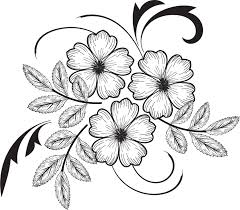 Flowers Drawing Illustrations Png File Easy Flower Drawings Flower Drawing Flower Art Drawing