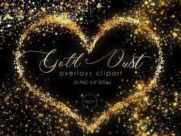 Gold Dust Clipart Glitter Overlay Sparkles Clip Art Etsy