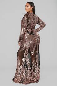 On The Red Carpet Dress Rosegold Plus Size Gala Dress Gold Plus Size Dresses Plus Size Sequin Dresses